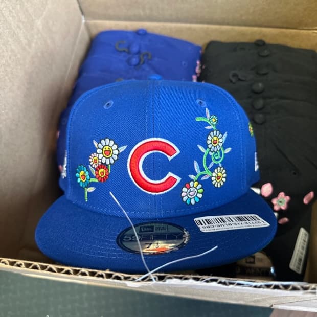 타카시 무라카미 도쿄 시리즈 컵스 모자 블루 7 1/2 사이즈