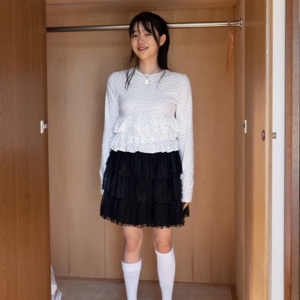 [인앤양하모니] 레이스 캉캉 샤 스커트