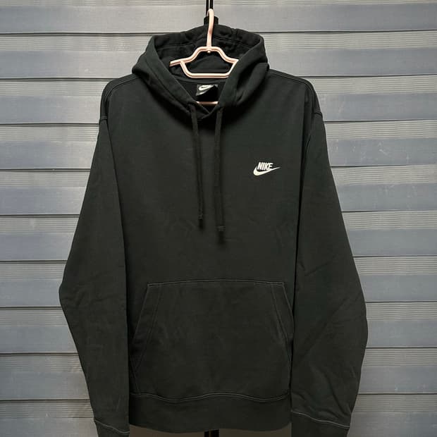 나이키 스우시 블랙 후드티 xl