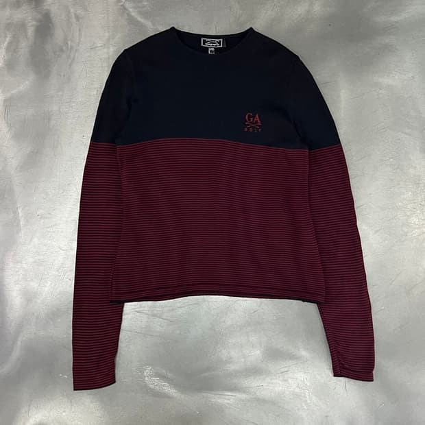  조르지오 아르마니 스트라이프 울 니트 y15944