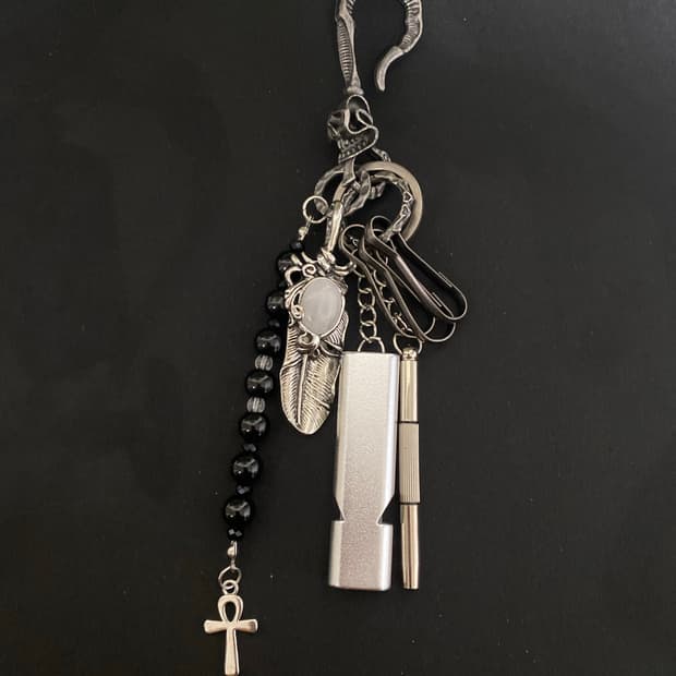 빈티지 휘슬 키링