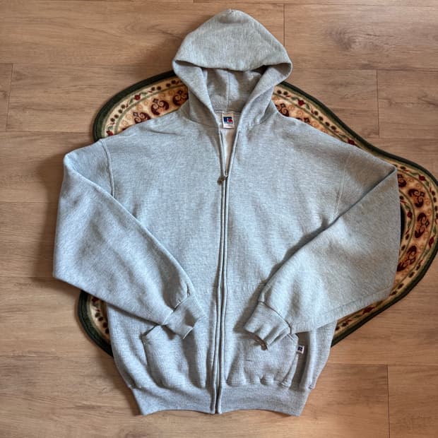 [L] 90s 빈티지 러셀 후드집업 그레이
