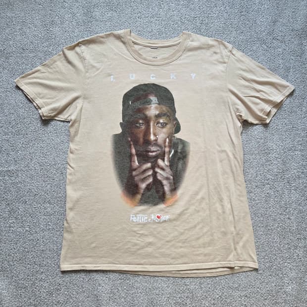 Tupac 빈티지 반팔 티셔츠 L(100)