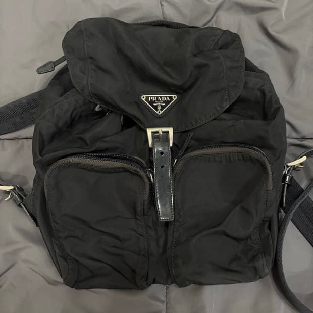 프라다 prada 나일론 백팩 블랙