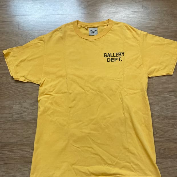 갤러리 디파트먼트 로고 티셔츠 옐로우 갤댑 gallery dept