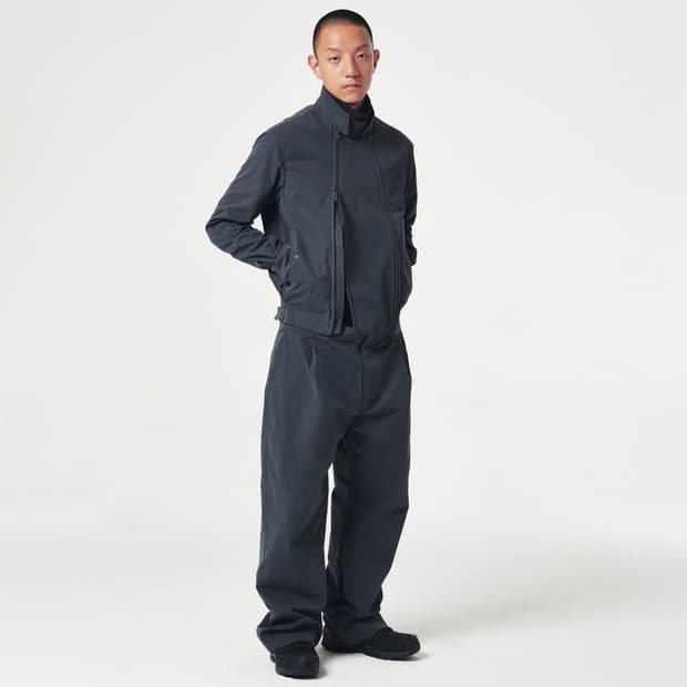 EE DOUBLE ZIP HARRINGTON JACKET GREY [L]