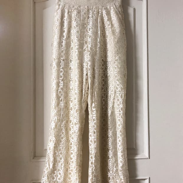 vintage lace layered pants