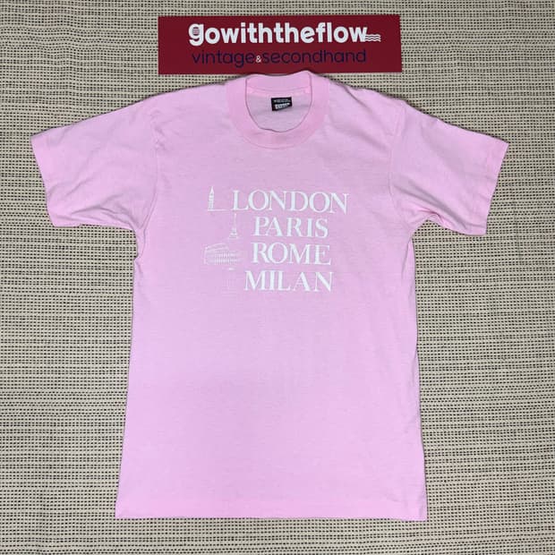 USA 빈티지 스크린스타즈 베스트 무지 티셔츠 (M) Made in US