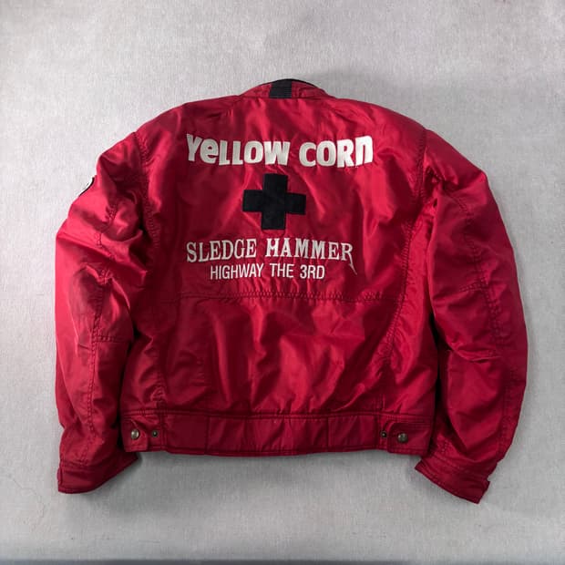 100 옐로우콘 나일론 레이싱 자켓