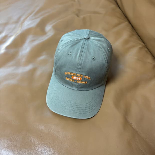 슈프림 6패널 볼캡 모자 24ss 뉴욕 아크 올리브