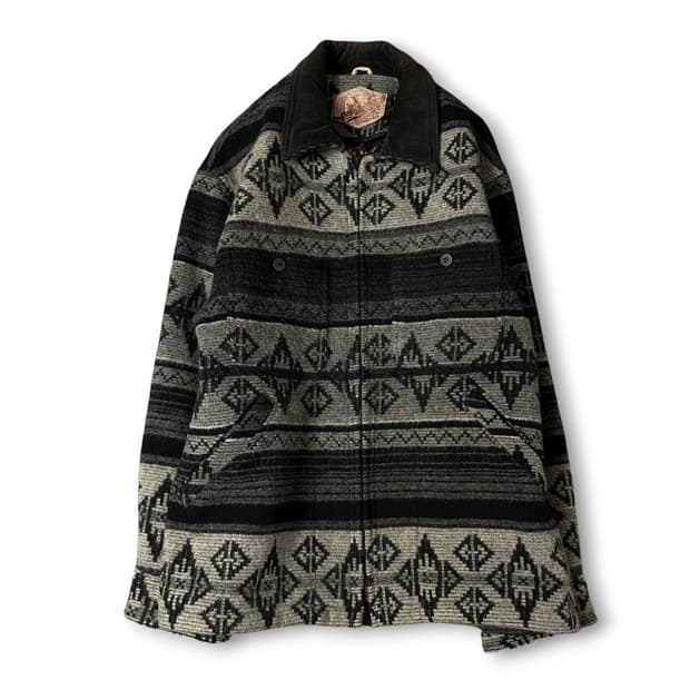 울리치 나바호 패턴 투포켓 울 집업 자켓 M