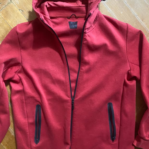 유니클로 남성 후드 자켓 XL 레드 (105)