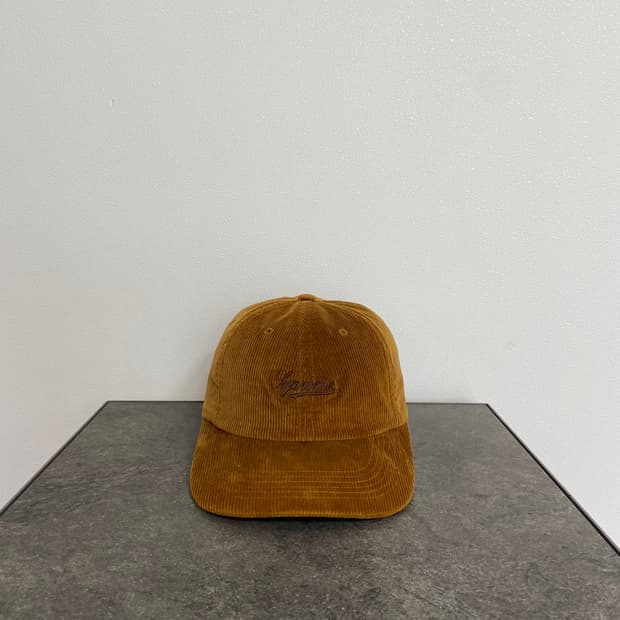 슈프림 클래식 코듀로이 탄 볼캡 모자 6패널 캡