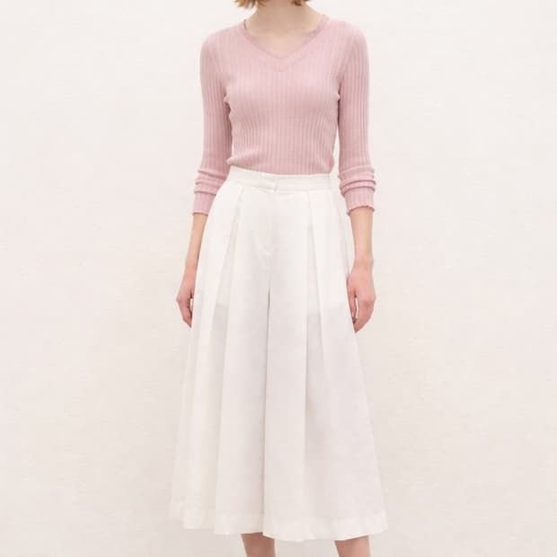 미샤 골지니트 브이넥 탑 55사이즈