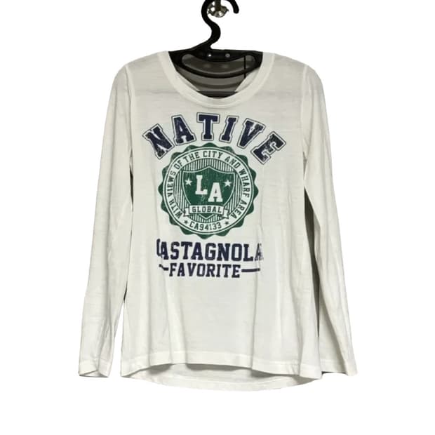 y2k 흰색 긴팔티