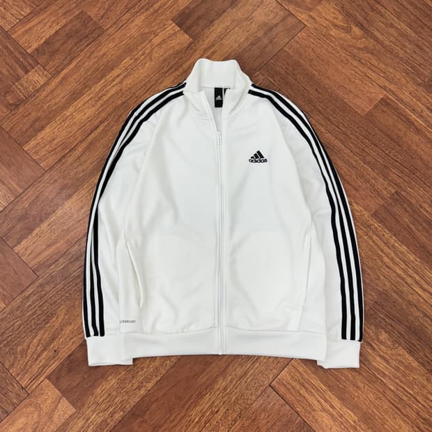 M 아디다스 화이트 트레이닝 트랙탑 져지 