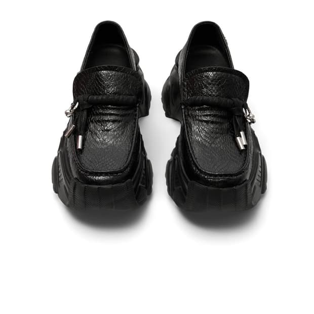 Yeel platform loafer black