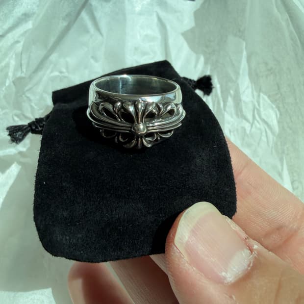 [US10.5] 크롬하츠 플로랄 크로스링 새상품