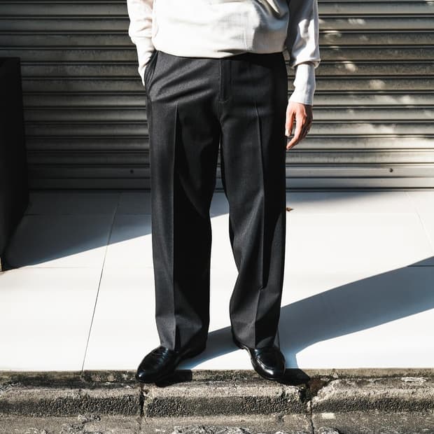 [2] 아프레쎄  a.presse wool kersey trousers 