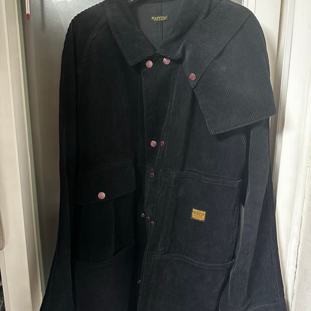 캐피탈 코듀로이 프로펠러자켓 블랙