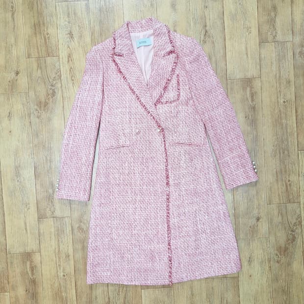 블루페페(BLUPEPE) 진주버튼 트위드자켓 55 새상품