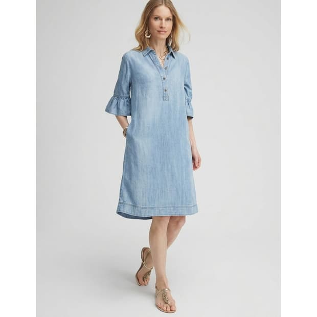 랑방컬렉션 플레어 슬리브 원피스