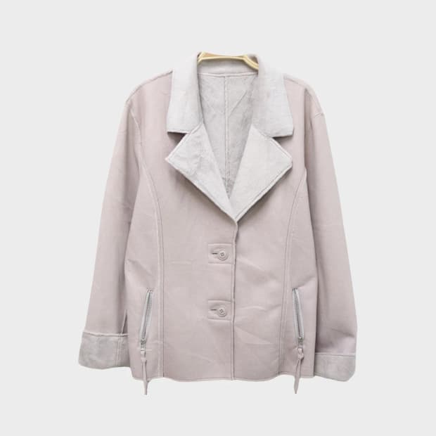 V.SAISON 핑크 무스탕 자켓 61087