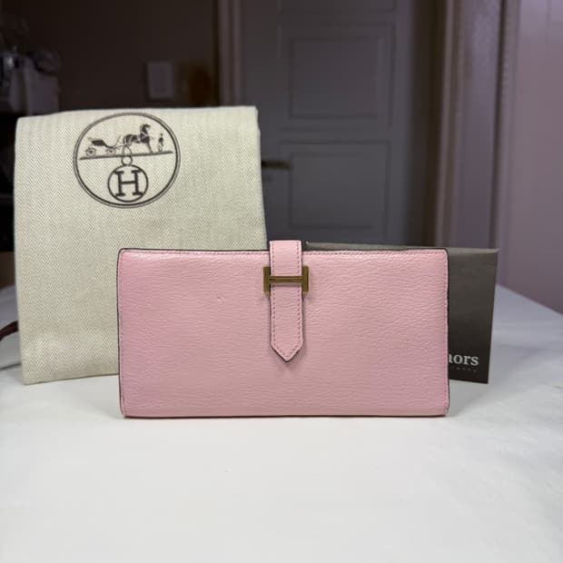 에르메스 베안 월렛 미조레 고트스킨 장지갑