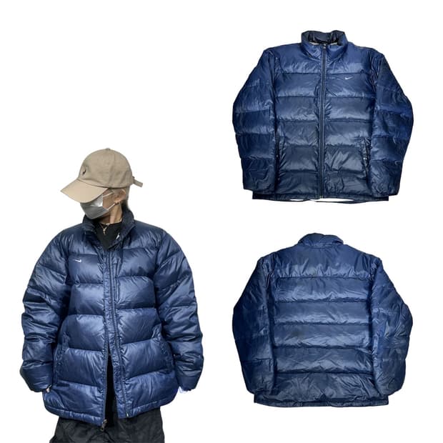 Nike 네이비 오버핏 패딩 XL