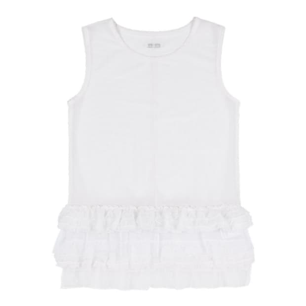 팬시클럽 도트 레이어드 원피스 (WHITE)
