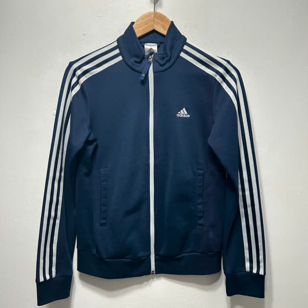 아디다스 네이비 3선 여성 트랙 집업 자켓 90