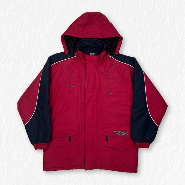 푸조 누빔 후드 점퍼