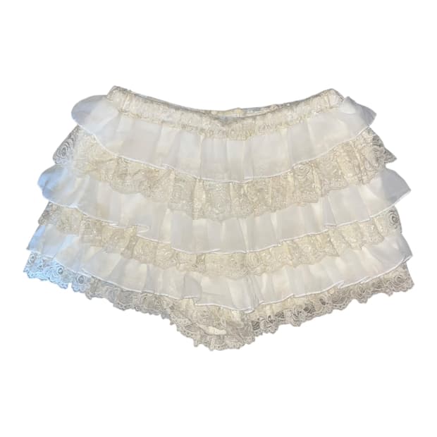 INGNI 잉그니 화이트 레이스 캉캉 밴딩 스커트 갸루y2k키치