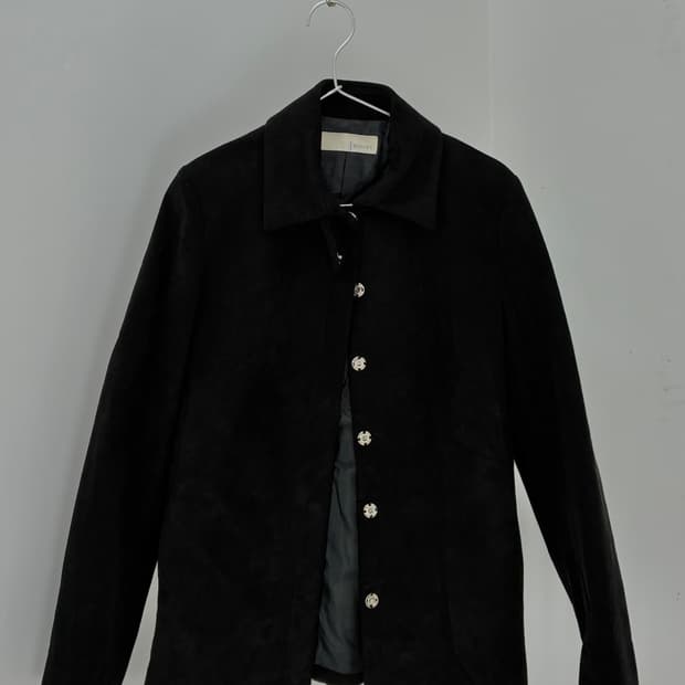 Suivi snap button velvet Jacket