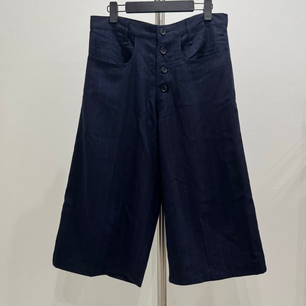 크리스토퍼 네메스 네이비 울 스트라이프 트라우저