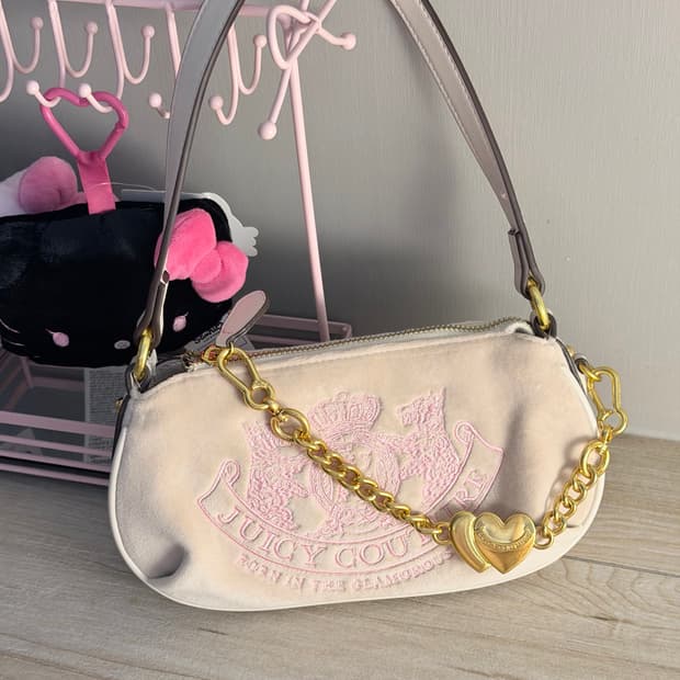 쥬시꾸뛰르 하트체인 숄더백 갸루 핀터깔 y2k 베메클 
