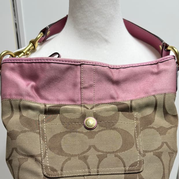 코치 갸루 핑크 미니 숄더백 