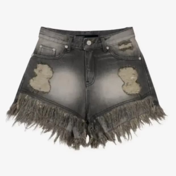 보헤미안서울 보헴서 데미지 워싱 쇼츠 그레이 s 23ver