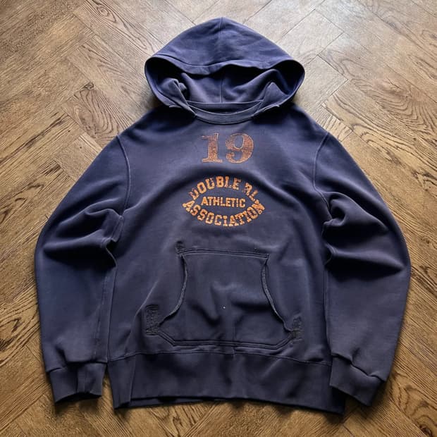 [L]RRL 더블알엘 빈티지 프린팅 애프터 후드 티셔츠