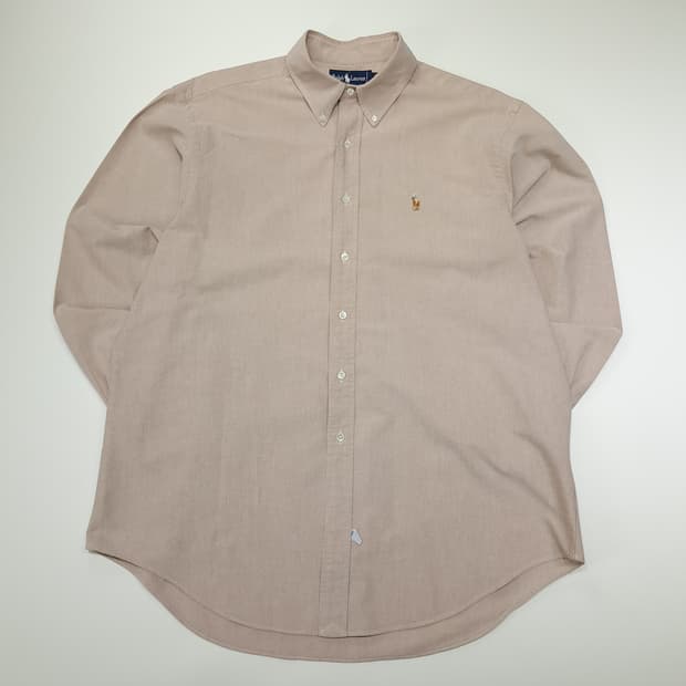 CN853 XL 폴로 랄프로렌 카프치노 브라운 긴팔 셔츠 남방