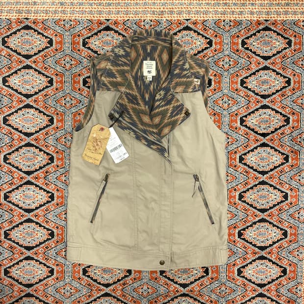 써스데이아일랜드 인디안패턴 면 라이더 조끼 여성85