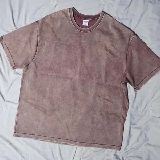 (xl) 블랙아웃 블리치 티셔츠 브라운