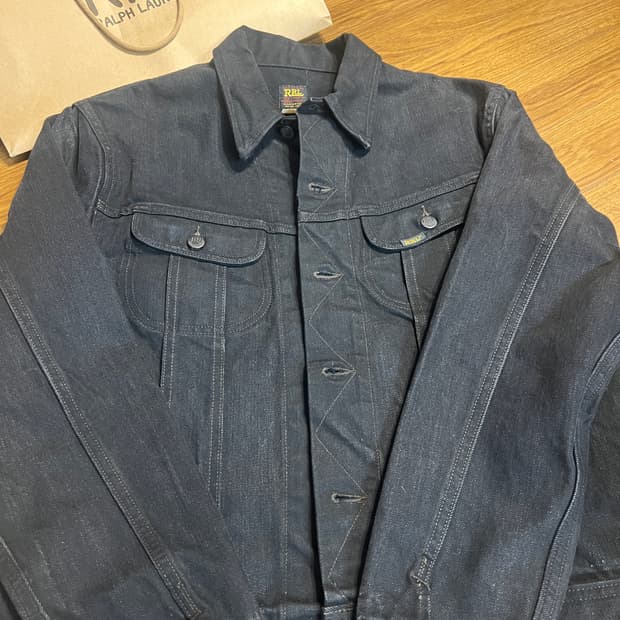 Rrl lot 271 더블알엘 데님 자켓 블랙 흑청 M 멕시코