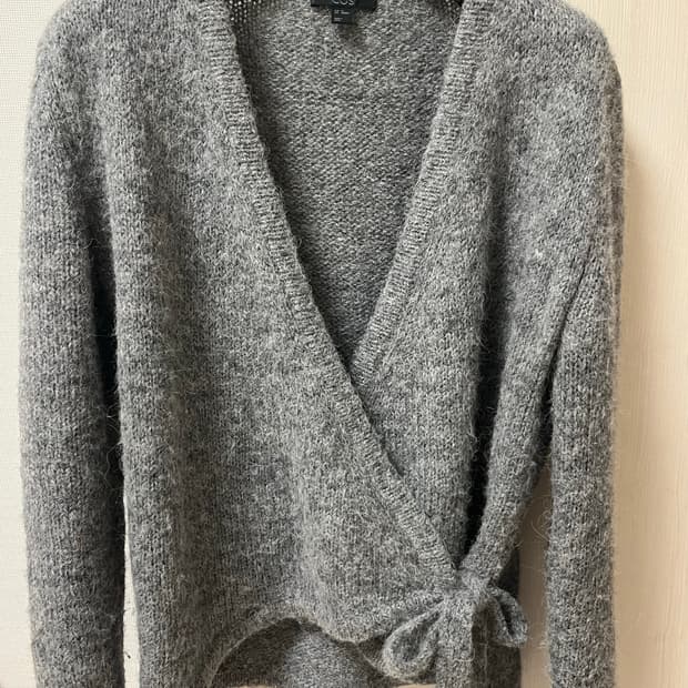 코스 울 알파카 랩 가디건