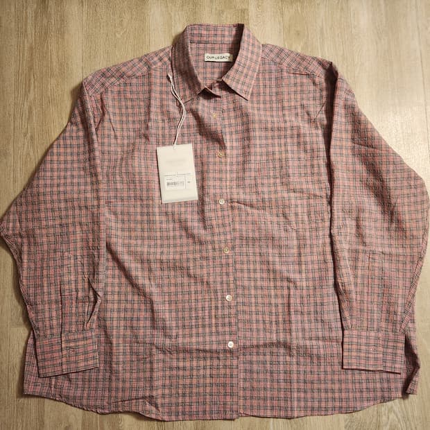 아워레가시 보로우드 핑크 킴블 체크셔츠 48