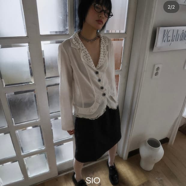  POINT STRIPE SHIRT [IVORY]