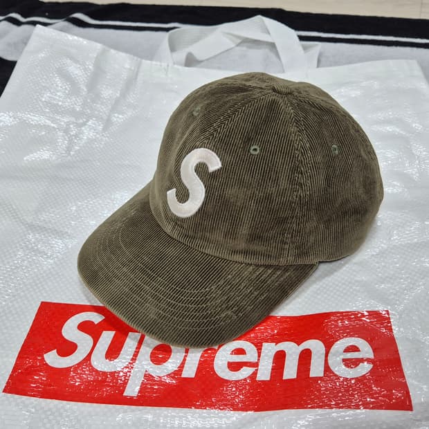 슈프림 s로고 6패널캡 4종