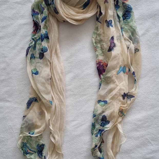 빈티지 모리걸 하구미 페어리 오리엔탈 나비 머플러