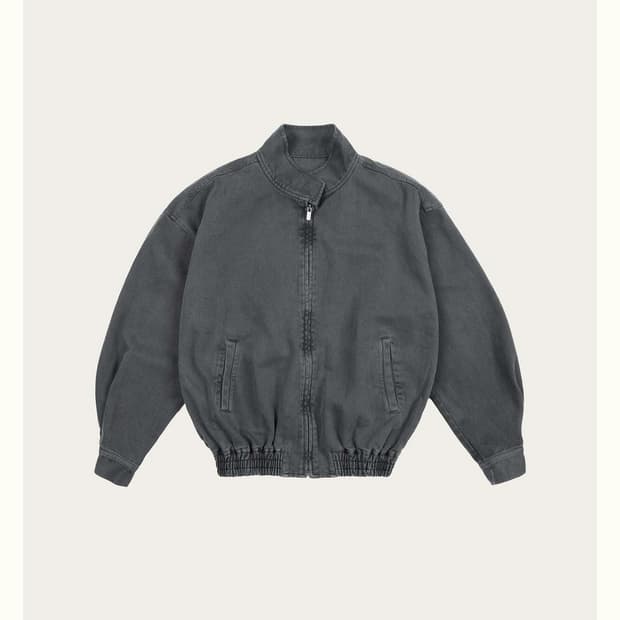 리본빛  Dani Denim Jacket - Gray