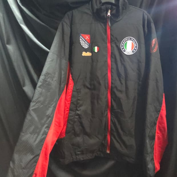 일본판 카파 골프 배색 절개 블루종 바람막이 자켓